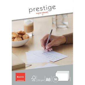 Briefkarte Elco Prestige, A6, weiß