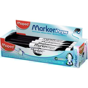 Whiteboardmarker Maped Marker'Peps, doos van 12 stuks, zwart