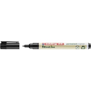 Permanent marker edding 25 EcoLine 1,0 mm rund, sort, 10 stk
