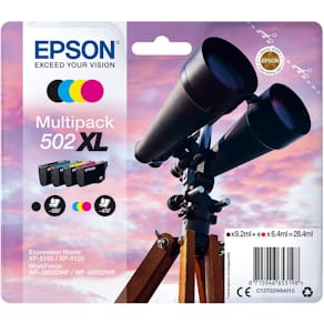 Inktcartridge Epson 502XL, 470-550 pagina's, OEM C13T02W64010, 4-