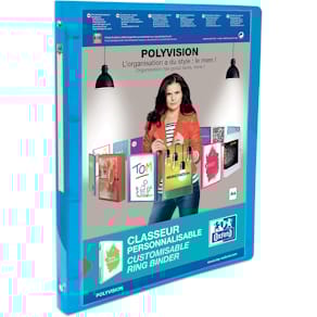 Ringmap Oxford Polyvision, ft A4, uit PP, 4 O-ringen van 15 mm, 2