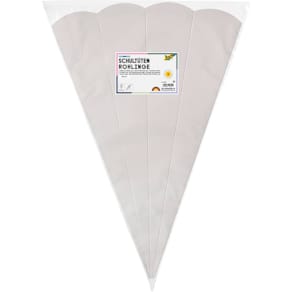 Schultüte Folia, 68 cm, Rohling, 5 St., grau