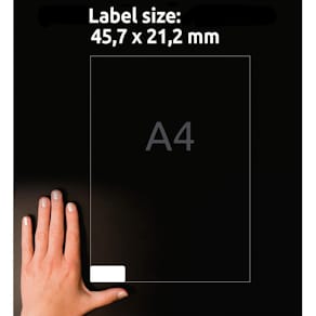 Etikett AVERY avtagbara 45.7x21.2mm, 1200/FP