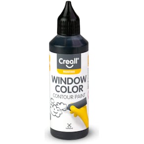 Fönsterfärg CREALL 80ml konturfg. svart
