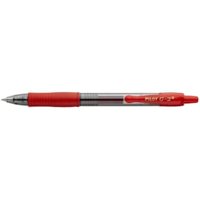 Gelkulpenna PILOT G-2 Medium Röd, 0.7mm, 12st
