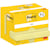 Memoblok Post-it Notes, 100 vel, ft 38 x 51 mm, geel, 8 + 4 GRATl