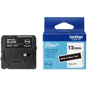 Tape BROTHER BTAG335 12mmx4m hvit/sort