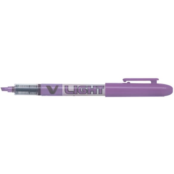 Tekstmarker PILOT V Liquid Light lilla 12st