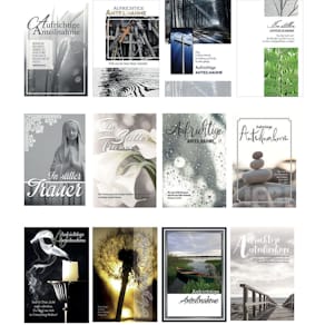 Trauerkarte PAPER STYLE, sortiert