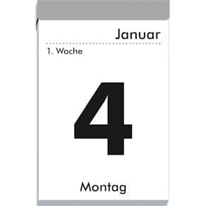 Tagesabreißkalender Zettler Typ 304, 6,6 x 9,9 cm