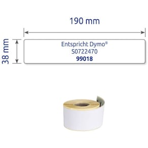 Rollenetiketten Avery Zweckform, 38 x 190 mm, weiß