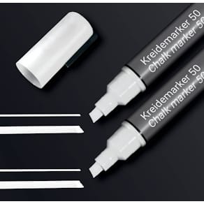Kreidemarker Sigel, 2er-Set, 1–5 mm, weiß