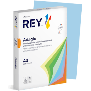 Färgat kopieringspapper Rey Adagio A3 80g 500/fp Blue