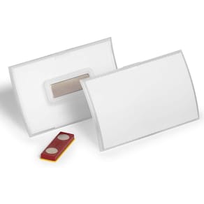 Kongresmærker Durable Click Fold 54x90mm, magnet, klar, 10 stk
