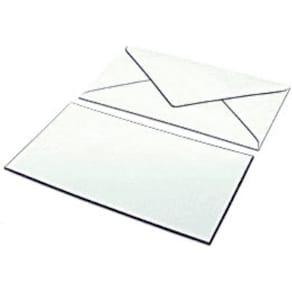 Trauerbriefumschlag RÖSSLER, GD, 120x205 mm, reflex weiß, Seidenf