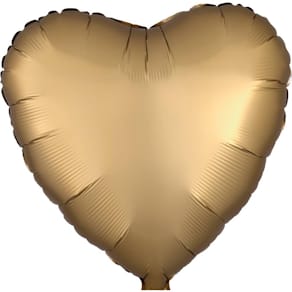 Folienballon Amscan C16, Herz, gold, 43 cm