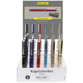 Kugelschreiber Online Mini, sortiert, Display, 18 Stück