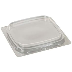 Låg til plastbakke Færch K 40D-3, klar PET, 102x102x57mm, 952 stk