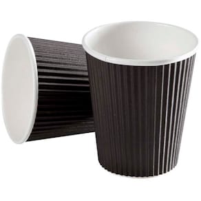 Kaffebæger, Papir + PE, sort 4 oz Black Line, karton a 960 stk
