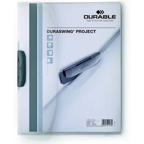 Klämmapp DURABLE Duraswing project A4 3mm, klar, 25st 25st