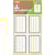 Schooletiketten Apli, 36 x 56 mm, wit met groene rand, etui 32 stuks