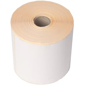 Thermoetiket 105x220 mm udvendig vikling, permanent, hvid, 300/rl