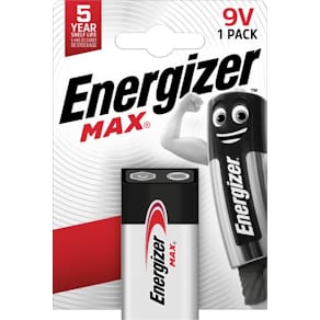 Batterij Energizer Max 9V, op blister
