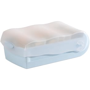 Karteibox HAN Croco, DIN A8 quer, transluzent/pastellblau