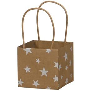 Geschenktragetasche Noname Sterne, weiß/natur