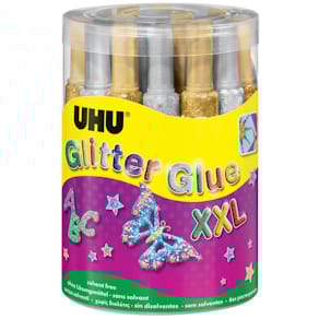 Glitter Glue UHU YOUNG CREATIV' Original, 20 ml, gold + silber