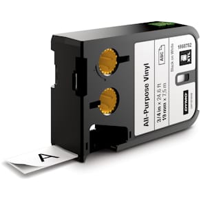 Tape Dymo XTL, vinyl, 19 mm, zwart op wit, 7,5 m