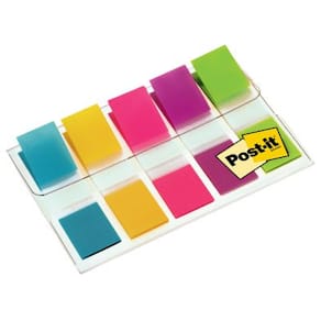 Index POST-IT 11,9x43,1 5-färg 100/fp