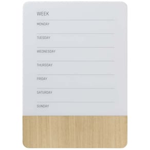 Glastavle Naga ugetavle hvid, 50x70 cm, engelsk