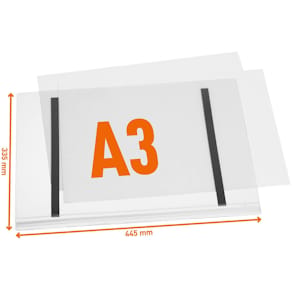 Plastf DURABLE vattentål A3 magnet 5/fp