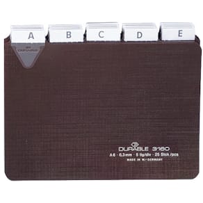 Leitregister Durable, A6, 25-tlg, braun