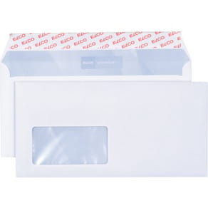 Briefumschlag Elco DL, 100 g, Fenster, Haftklebung, 500er Box