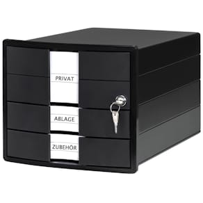 Schubladenbox HAN IMPULS, 3 Schubladen, schwarz