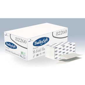Håndklædeark BulkySoft Premium 3-lag, hvid 215x320 mm, 2500 stk