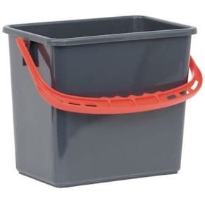 Hink Grå, rött handtag 6l