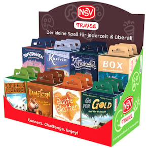 Display NSV Travel, 24 St., sortiert
