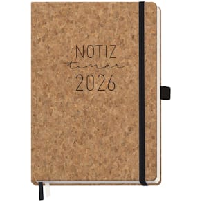 Buchkalender HÄFFT A5 2026, Kork, braun