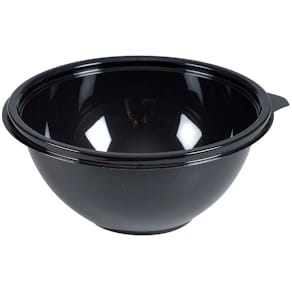 Salatbowle RPET, Ø14 x H6 cm, sort, 50 stk