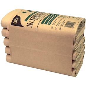 Kompostbeutel PAPSTAR, 10 l, 35 x 21 x 15 cm, braun