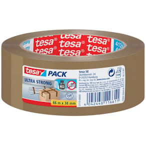Verpackungsklebeband tesa Ultra Strong, 38 mm x 66 m, braun