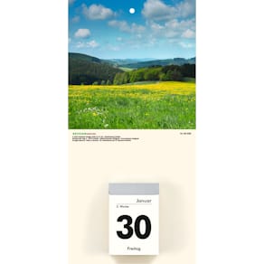 Kalenderrückwand ZETTLER, Landschaften, 145 x 300 mm, 4 Motive