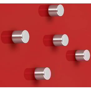 Magnet Sigel, Neodym, Zylinder, 5 Stück, silber