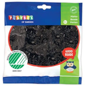 Rörpärlor Svart 6000st/fp