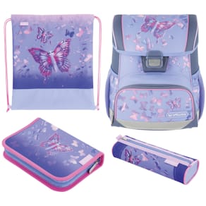 Schulranzen-Set Herlitz Loop Plus Butterfly Paradise