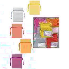 Geschenksäckchen Organza, 10x7 cm, 5 Farben sortiert, 50 Stück