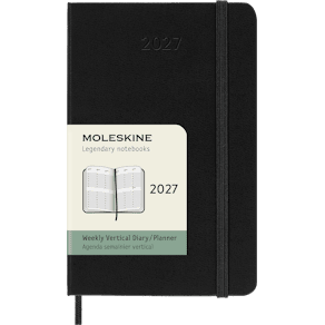 Classic Hard 12M Weekly Vertical Pocket Svart 2027